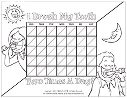 Teeth Cleaning Sticker Chart